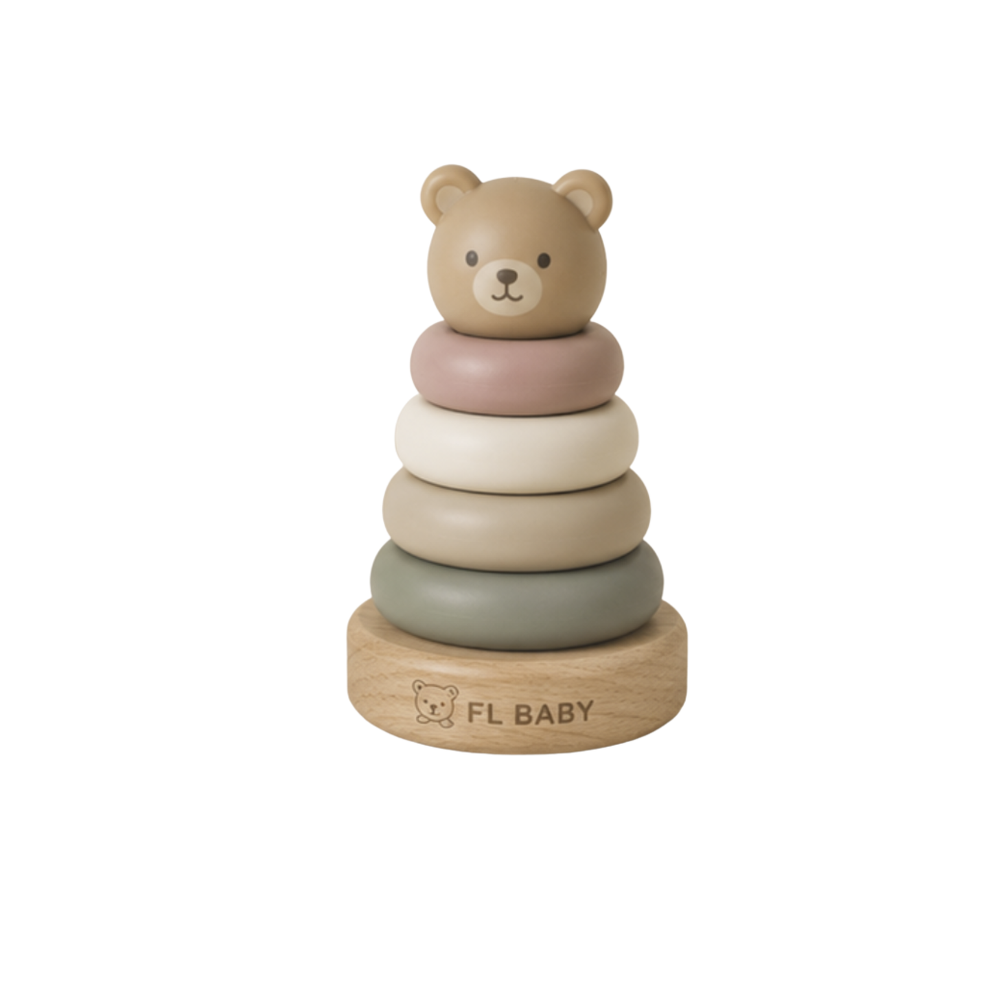 FL BABY Silicone Stacking Rings Toy – BPA-Free Educational Baby Stacking Toy for 6+ Months